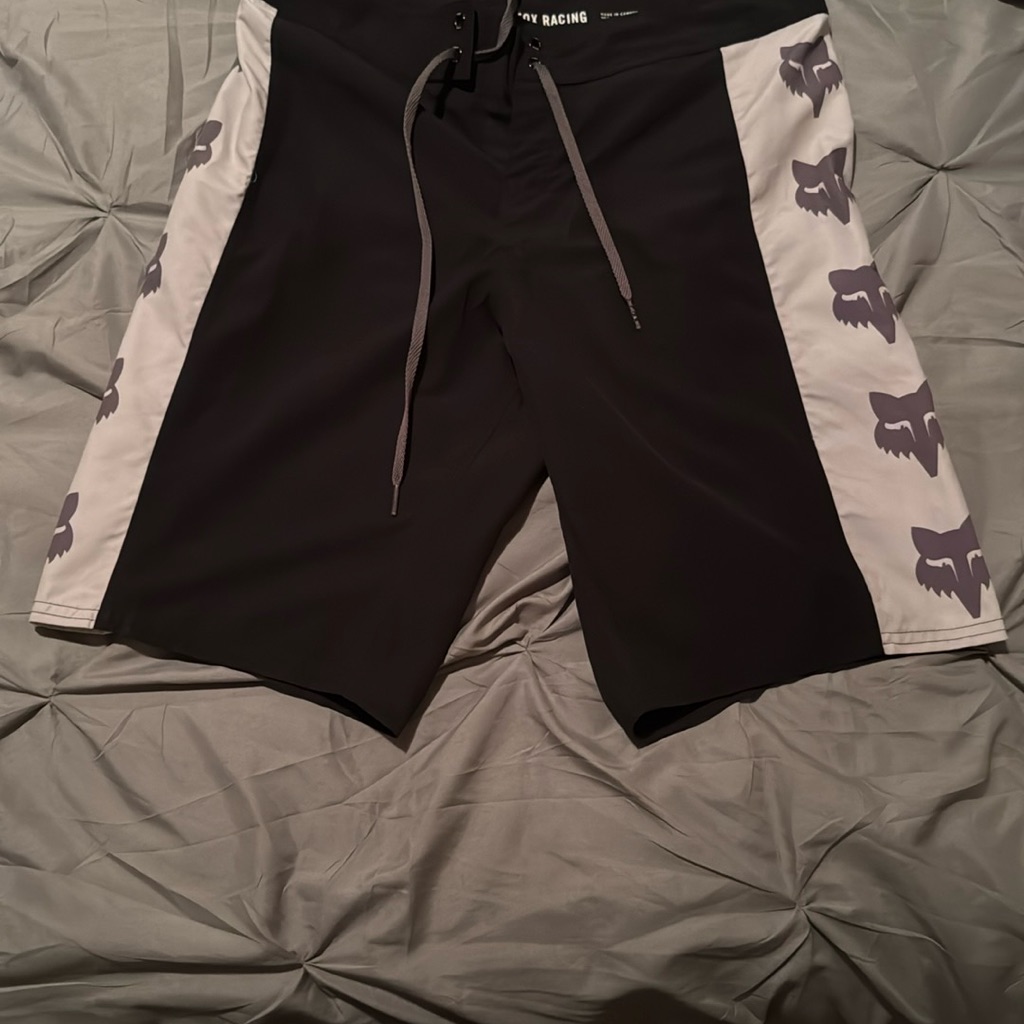 Fox Racing Black And White Board Shorts